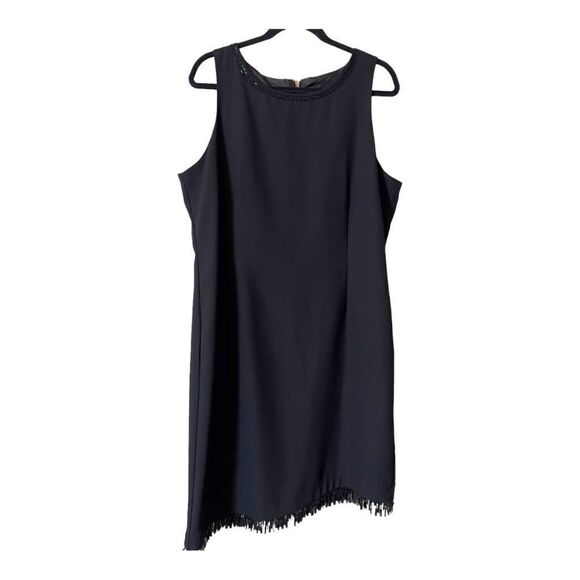 Studio I Women’s Sleeveless Black Embellished Asymmetrical Hem Size 18 - Picture 1 of 8